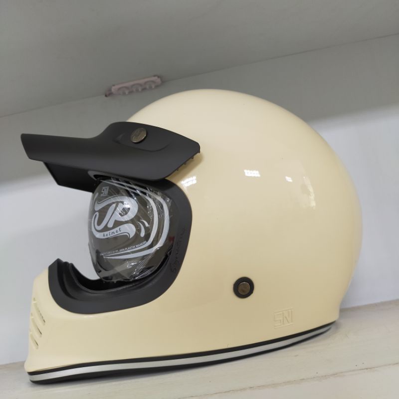 Jp SIGNATURE CREAM Helmet ORI Helmet RETRO FULL FACE JPX SIGNATURE