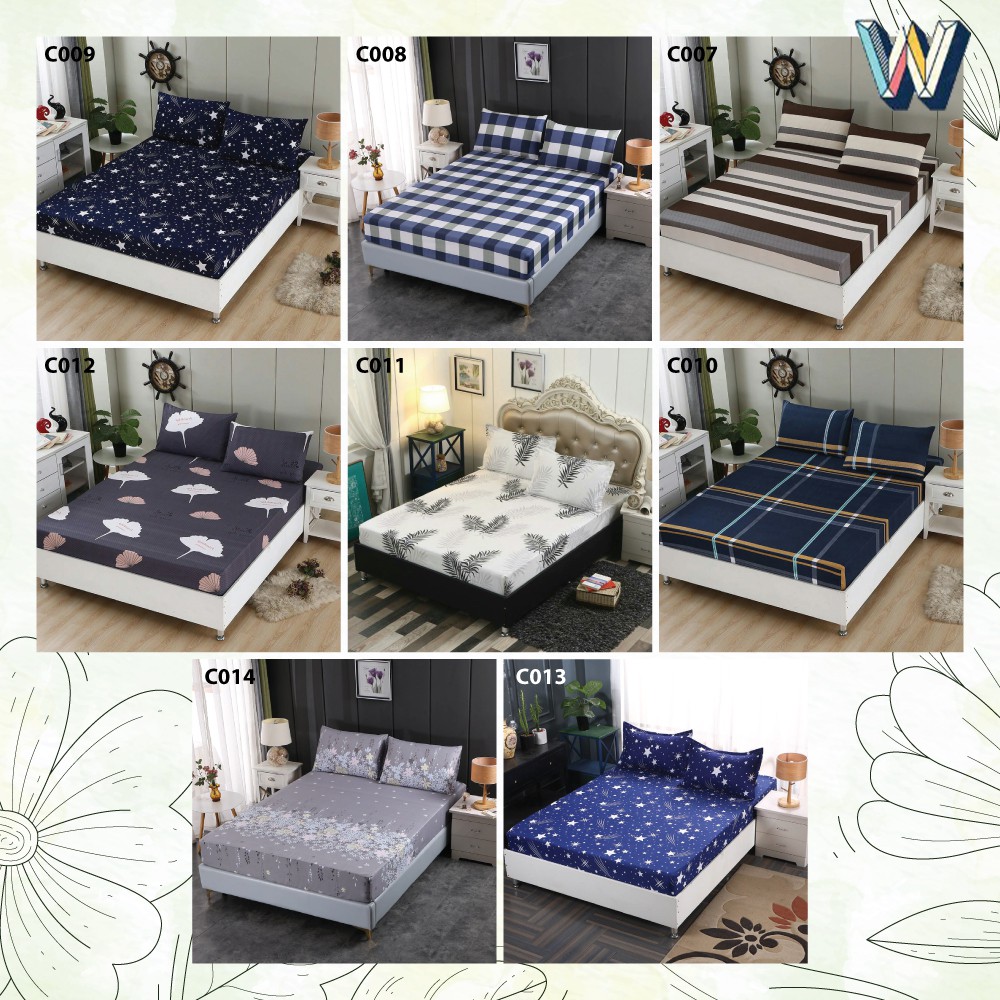 Cadar Bedsheet Kualiti Fitted Cadar Tilam Getah Murah ...