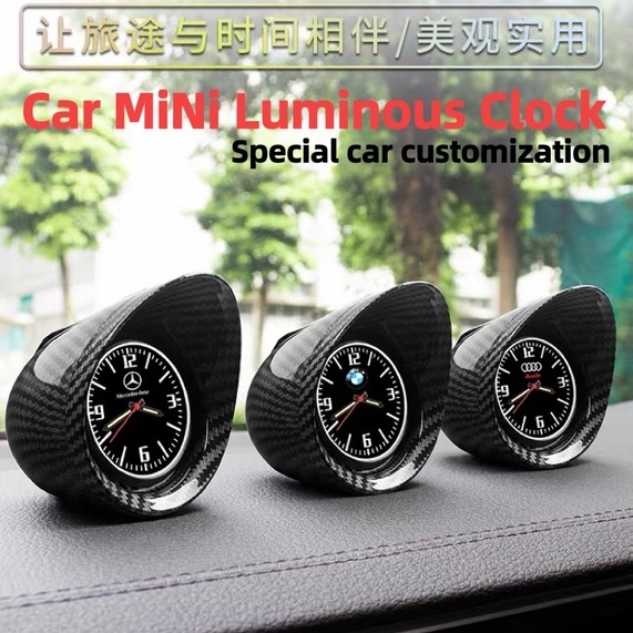 (New Style Ready Stock) Car Clock Ornaments High-Precision Electronic Instrument Dashboard High-End Luminous Interior Modification Decoration Accessories Auto Department Store