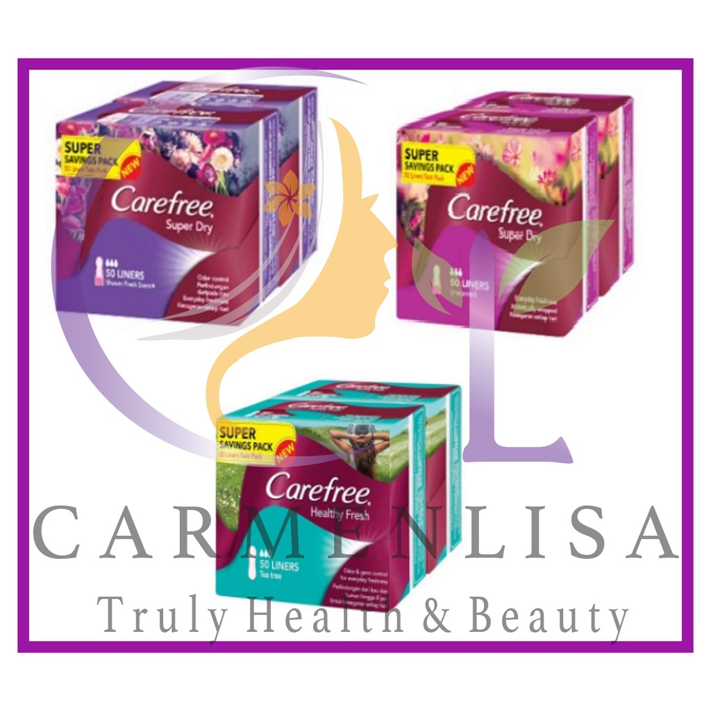 Carefree Super Dry Scented/Unscented (50s x 2)/ Healthy Fresh (50s x 2