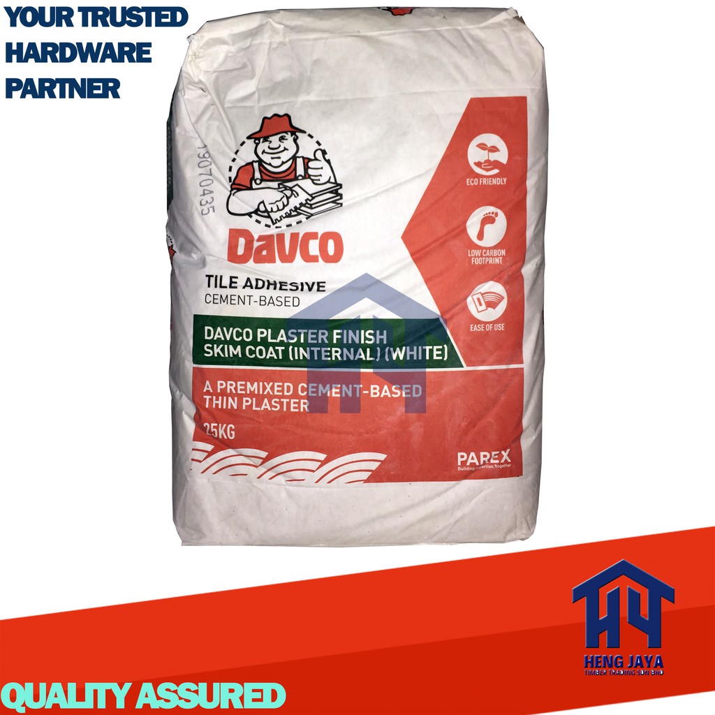 [DAVCO] 25KG TILE ADHENSIVE CEMENT-BASED SKIM COAT PLASTER FINISH