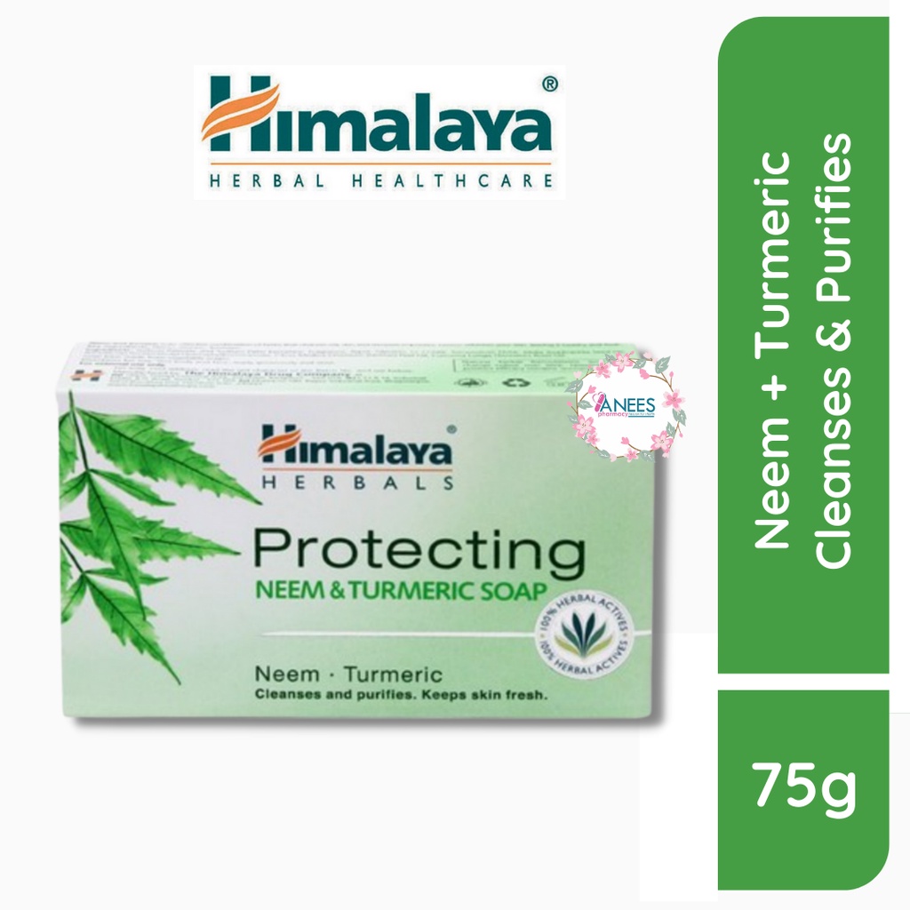 Himalaya Neem & Turmeric Soap 75g - Untuk kulit kering, gatal, jerawat ...