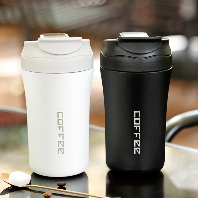 400ML Insulated Tumbler Coffee Travel Mug Vacuum Insulated Coffee Thermos Cup Stainless Steel with Screw on Lid