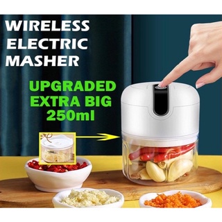 Mini Blender Garlic Chopper Electric Food Chopper Portable Blender Food Processor Meat Grinder Pengisar Serbaguna 250ml