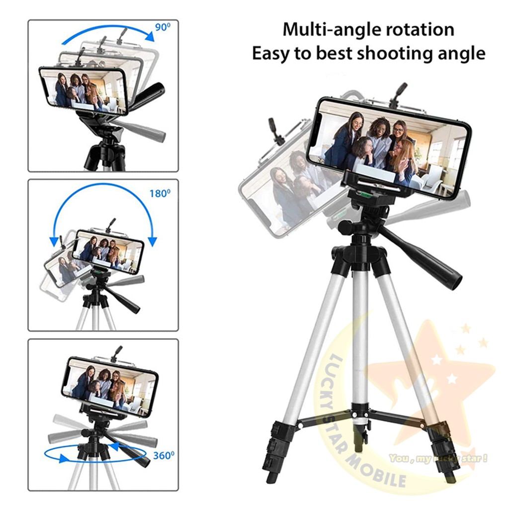 FREE GIFT Camera Tripod Smartphone Stand Aluminum Alloy Adjustable Selfie Stand Holder for P