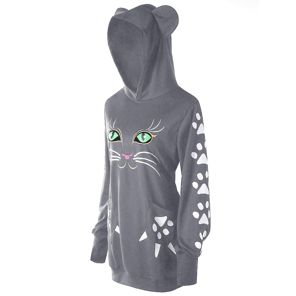 plus size cat hoodie