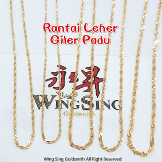 Wing SIng 916 Gold Hollow Rope Chain Bracelet Rantai Wing SIng 916 Gold Hollow Rope Chain Bracelet Rantai