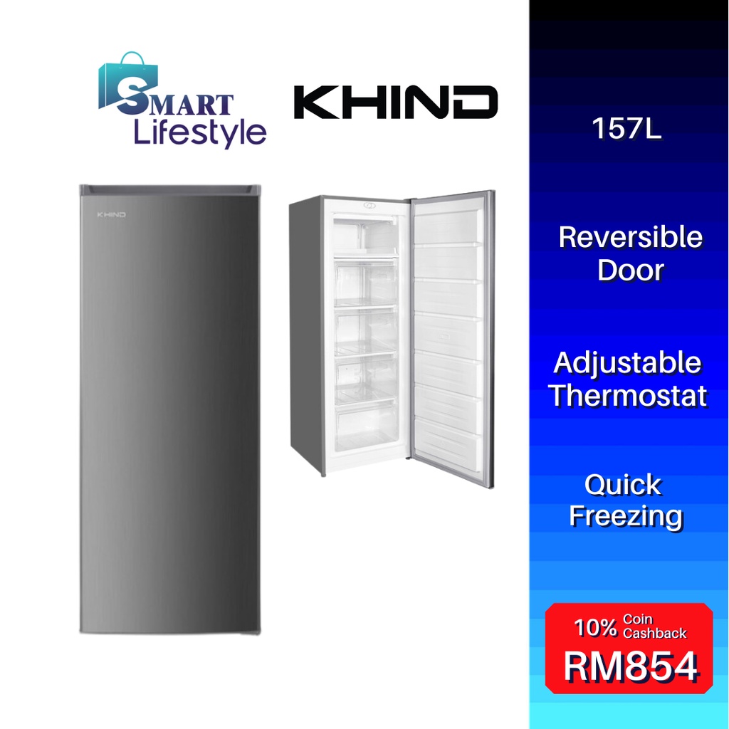 Khind Upright Freezer 163L UF163 / UF157/ MUF-DC168 PETI BEKU / Mistral Upright Freezer MUF-182