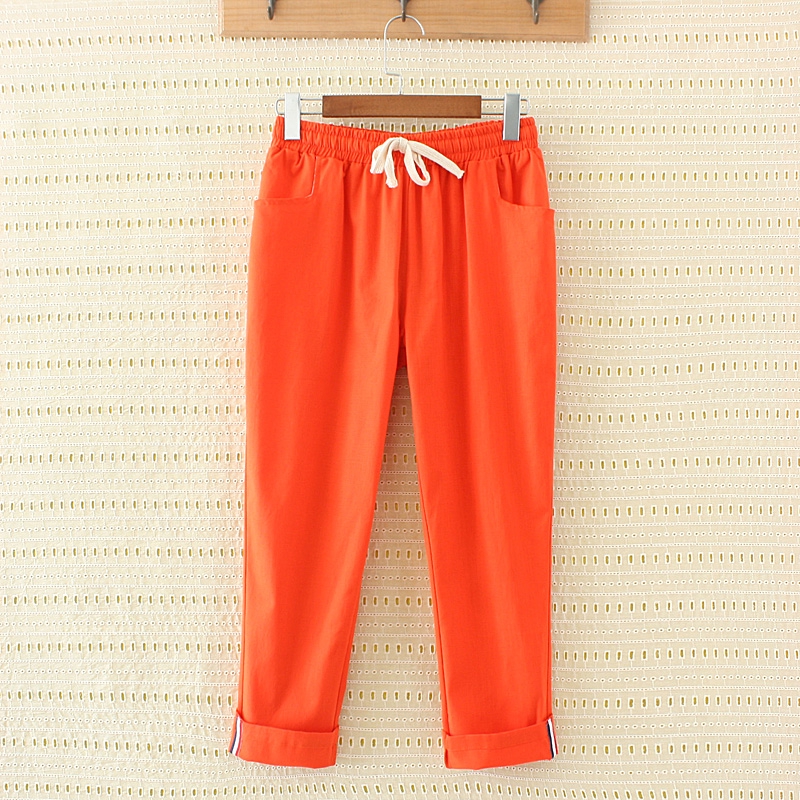 plus size orange pants