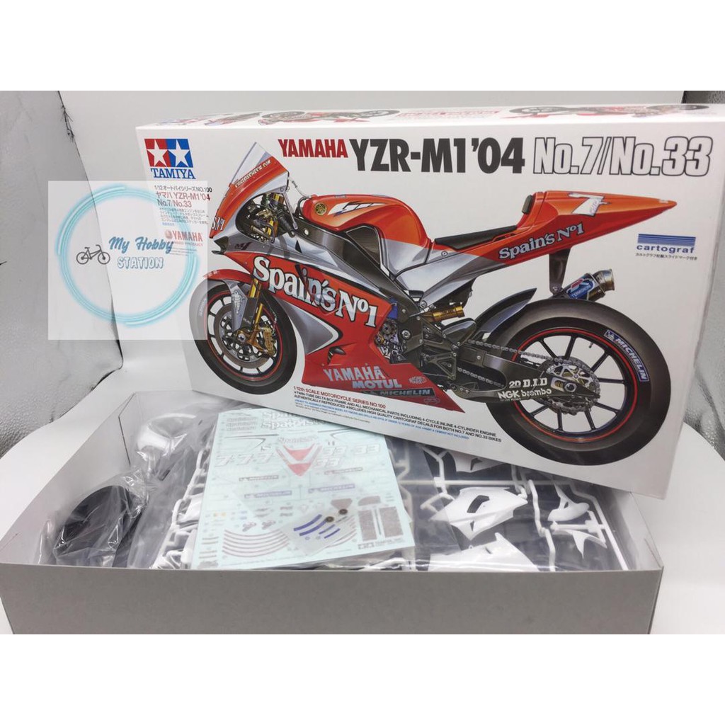 Tamiya 1/12 Scale Motorcycle Series Yamaha YZRM1'04 No.7 14100 Shopee Malaysia