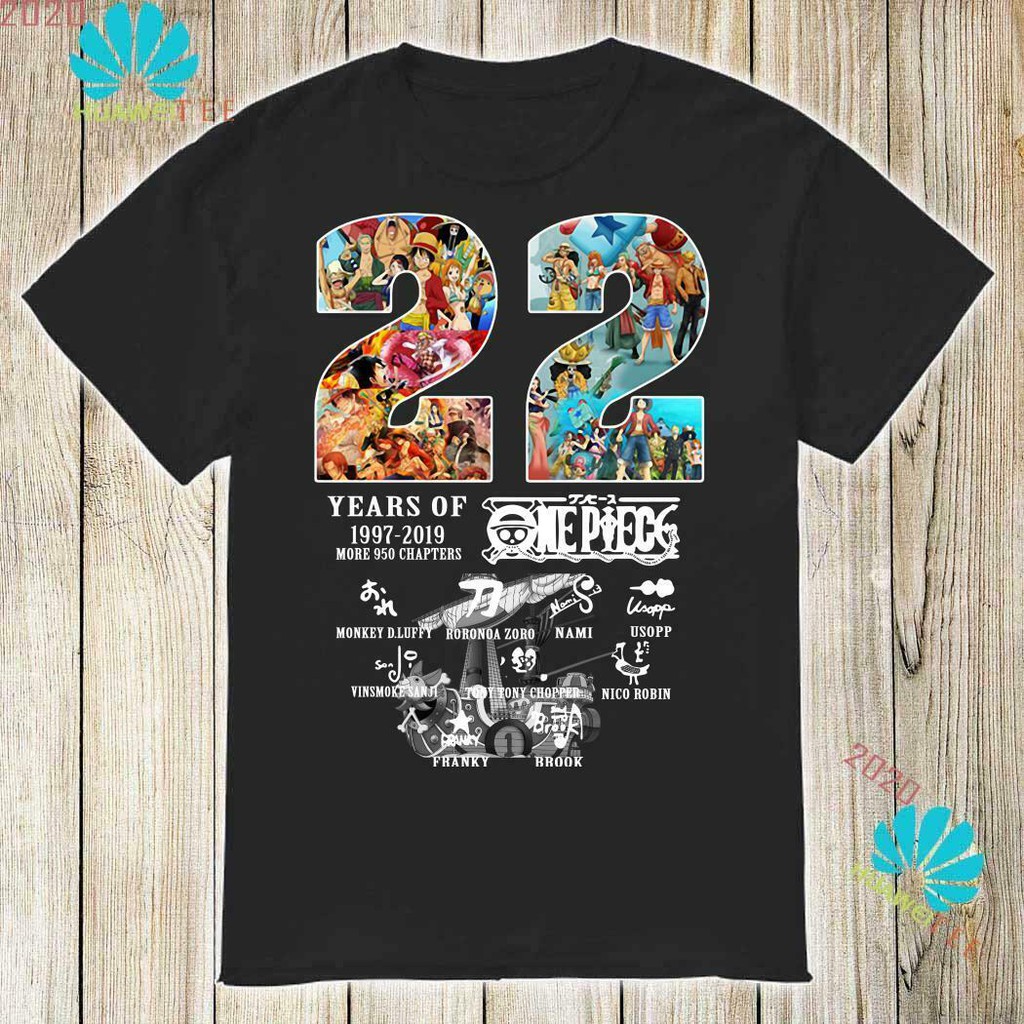22 Years Of One Piece 1997 19 More 950 Chapters Signature Anime T Shirt Men Christmas Gift Shopee Malaysia