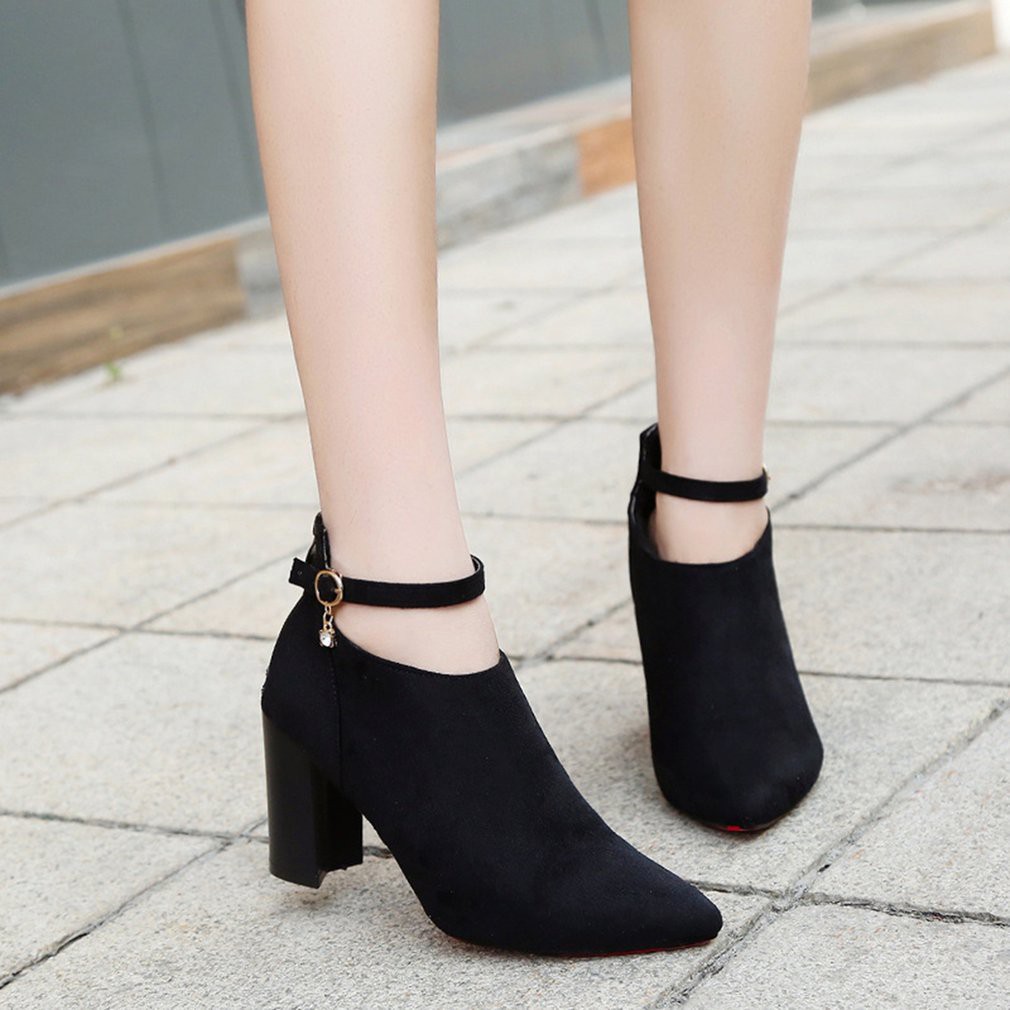 Fashion Comfortable Autumn And Winter Women Chunky Heel Boots High