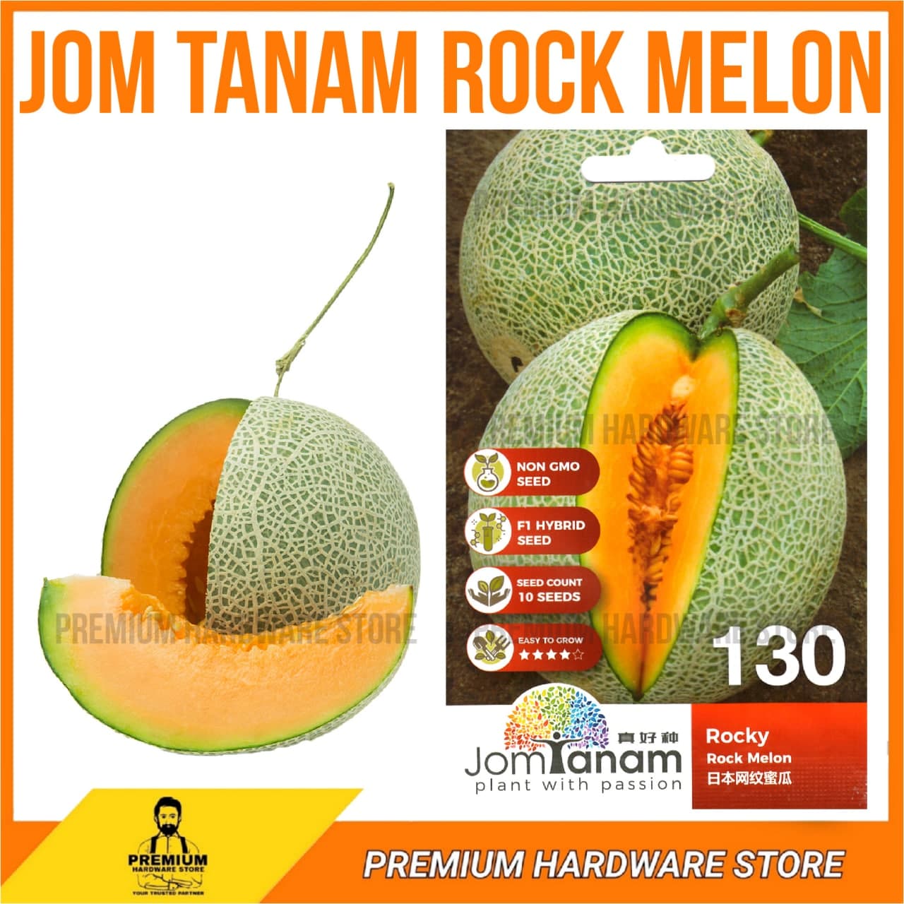 Buy Jom Tanam By Crop Power Rocky Seeds Biji Benih Rock Melon 10 Benih Jt 130 Seetracker Malaysia