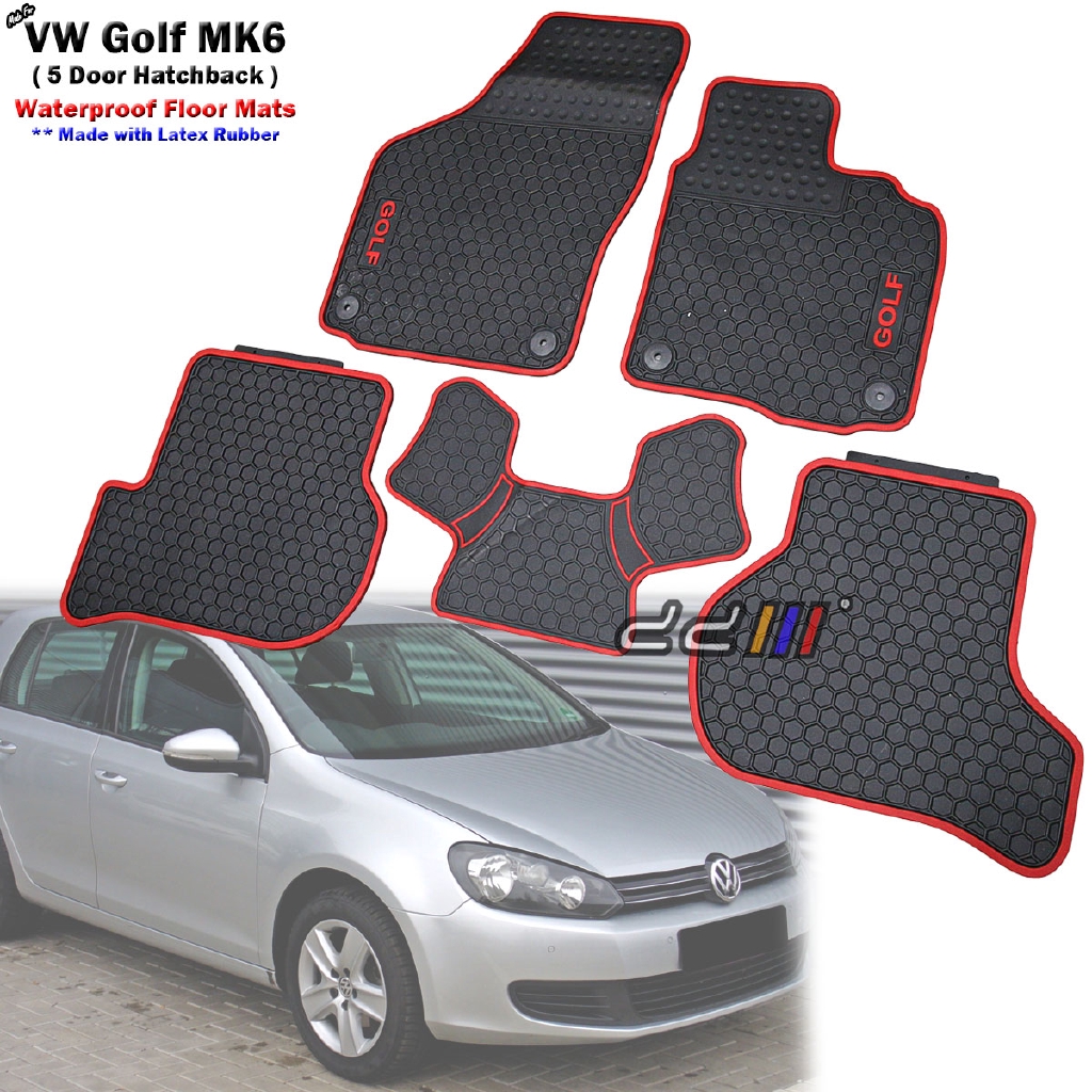 New Tailored Waterproof Rubber Floor Mats For Volkswagen Golf Mk6