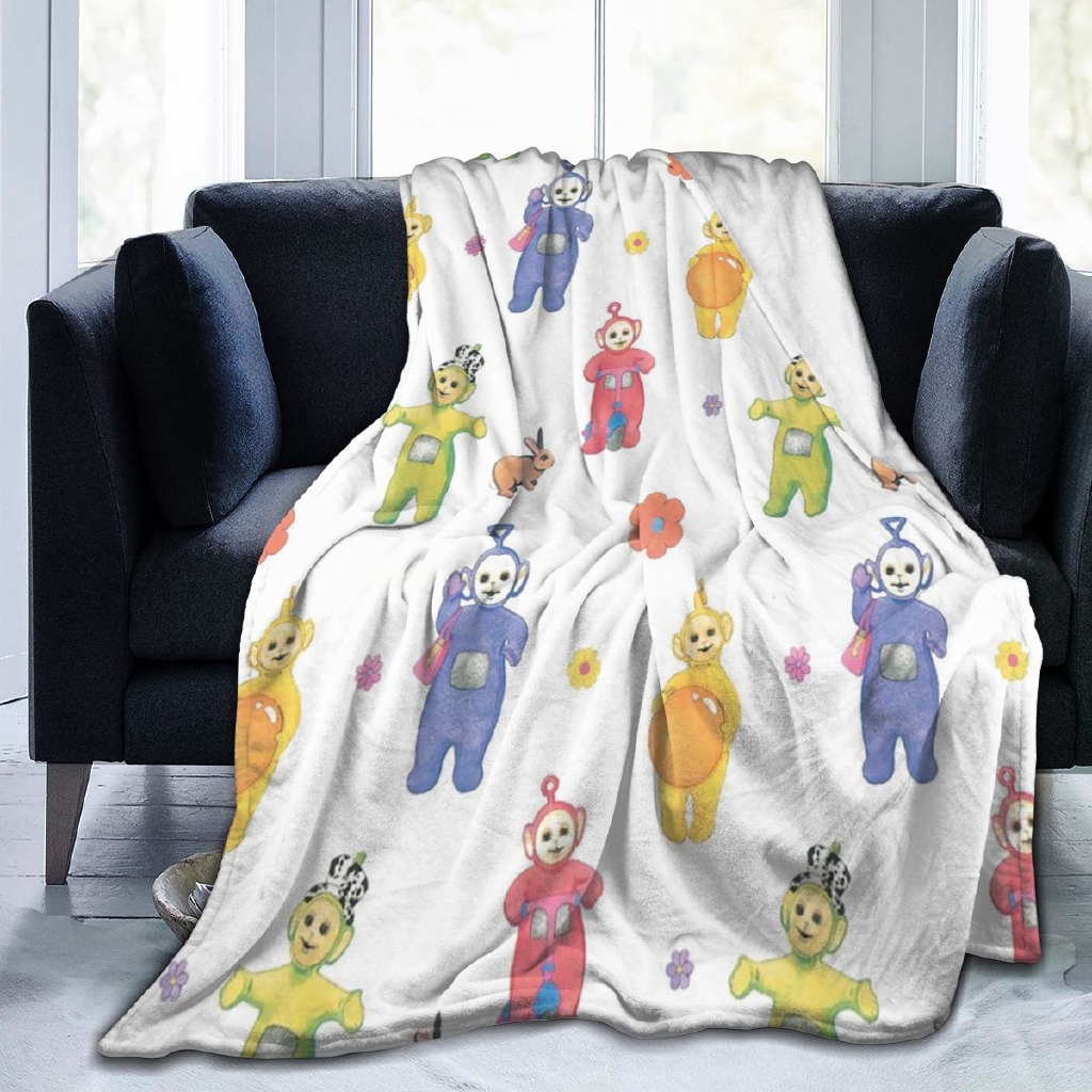 Teletubbies Kids Wallpaper Sofa Blanket Ultra Soft And Warm Throw Blankets For Couch Bed Outdoor Shopee Malaysia