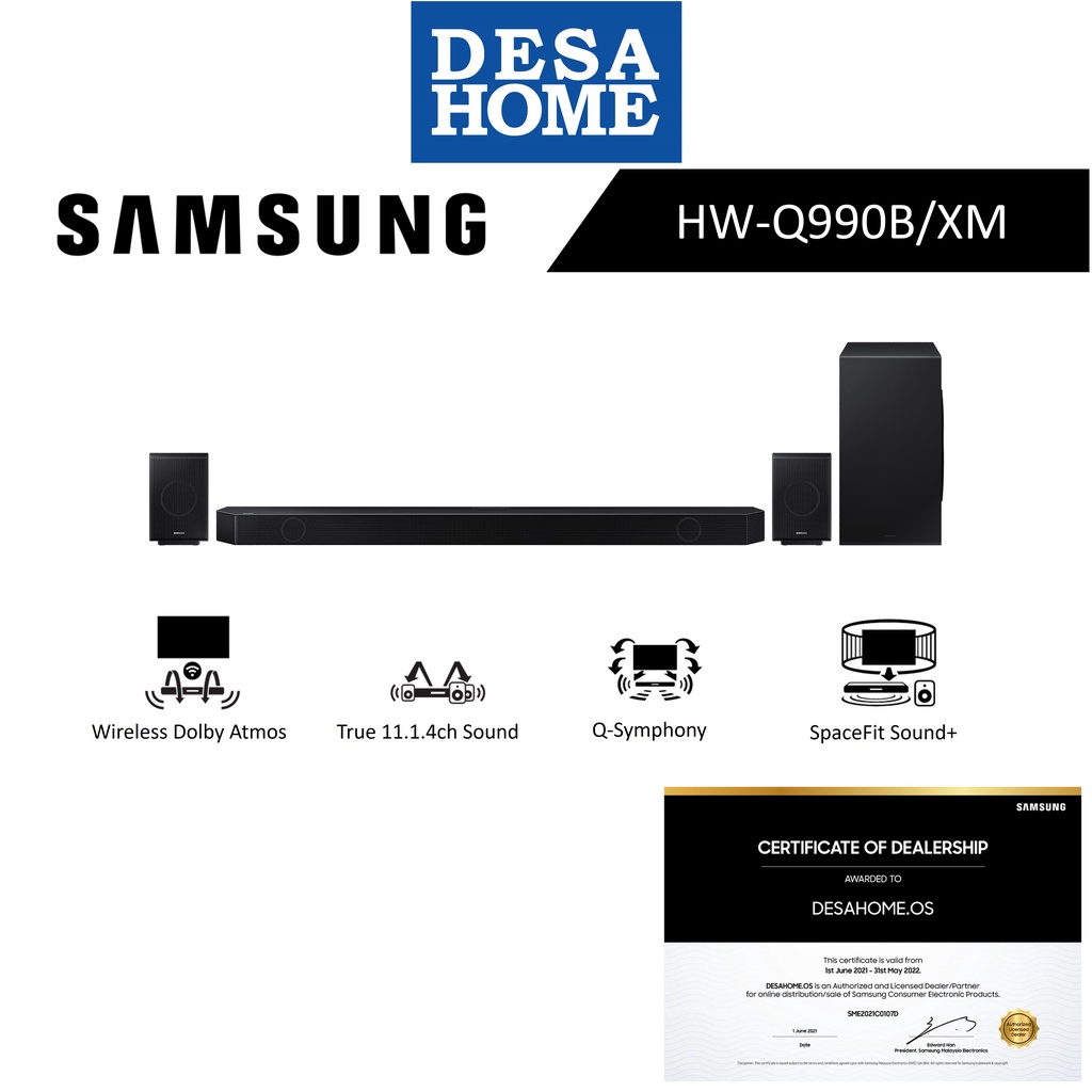 (2022 NEW MODEL) SAMSUNG HW-Q990B/XM 656 WATTS 11.1.4 CHANNEL DOLBY ...