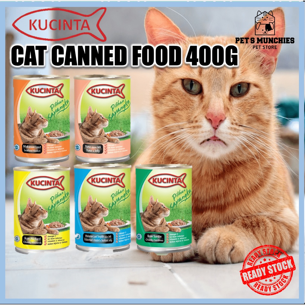Kucinta Cat Canned Food 400g Makanan Basah Kucing Tin Makanan Kucing
