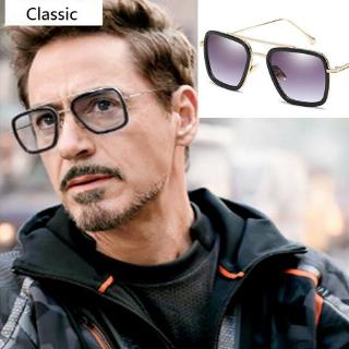 Fashion Iron Man Sunglasses Square Robert Downey TONY STARK Pilot Glasses  UV400
