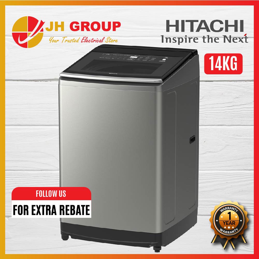 Hitachi Inverter Top Load Dual Jet Washing Machine (14 Kg) Sf140Tcv