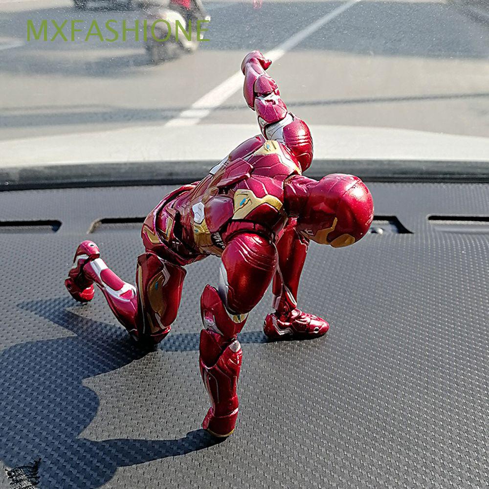 MXFASHIONE Lovely Iron Man Oramanets Gifts Action Figure Avengers Iron Man Figure Accessories Iron Man Auto Center Console Car Interior Decoration Car Goods Car Ornament Car Dashboard Model Toy/Multicolor