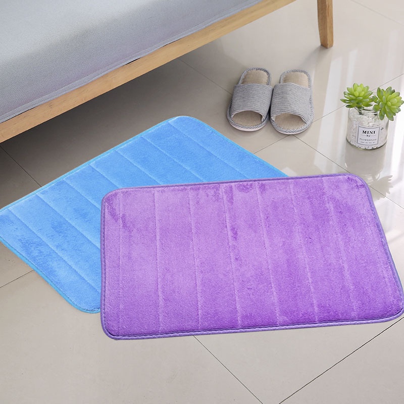 Bath Mat Kitchen Carpet 40*60cm Water Absorption Rug Shaggy Memory Foam Bathroom Mat Kitchen
