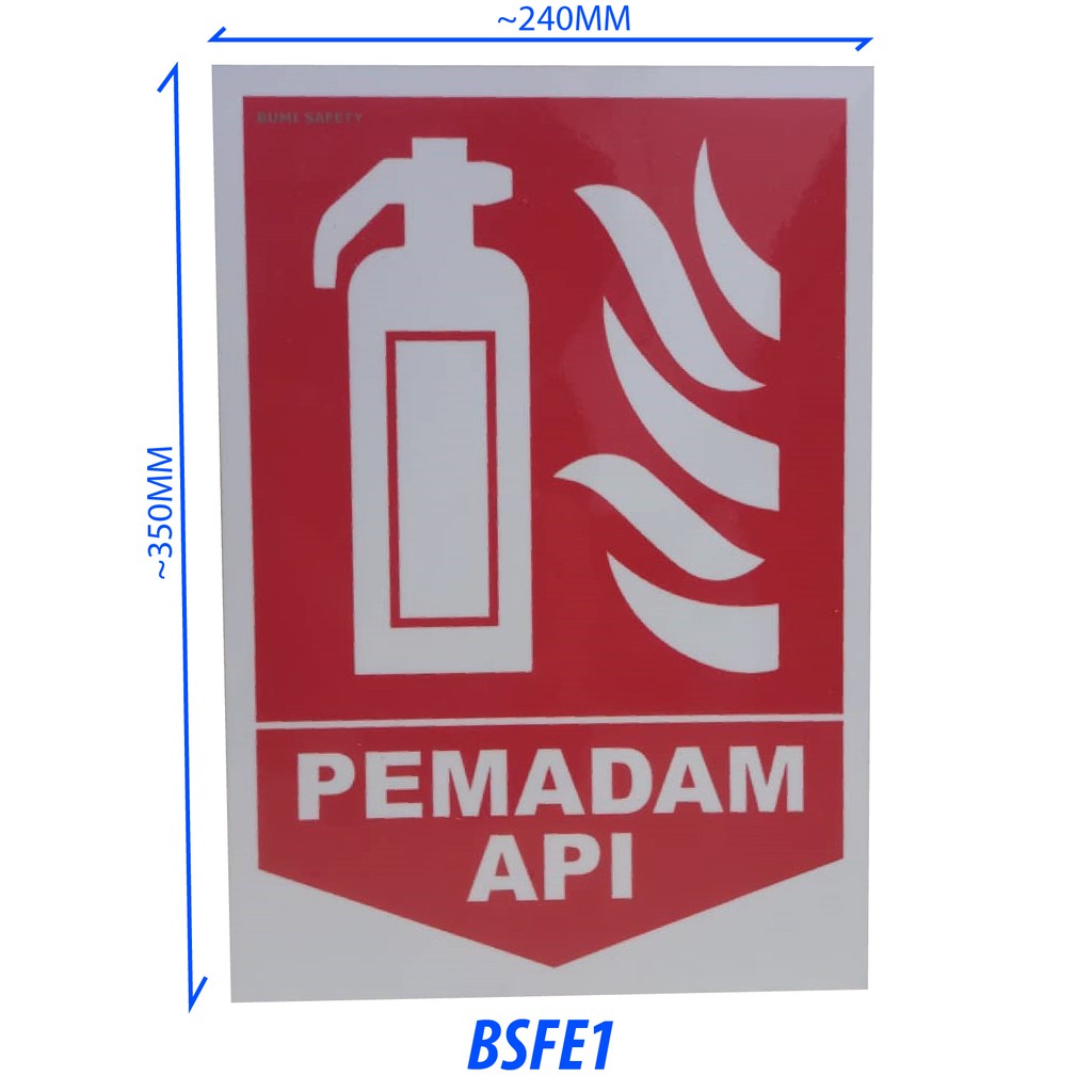 Fire Extinguisher Sign TNB PVC Indoor Use Shopee Malaysia