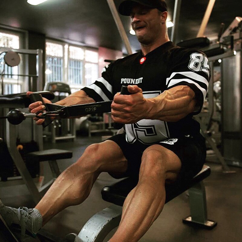 Fashion O-Neck Gym Bodybuilding Men Muscle Sport Top T-shirt Short Sleeve Tees
