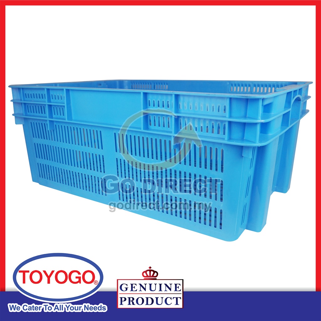 1 X Industrial Nestable Stackable Basket Container Crate Bakery Vegetable Heavy Duty (9125)bakul kilang plastik 工业篮 塑料盒