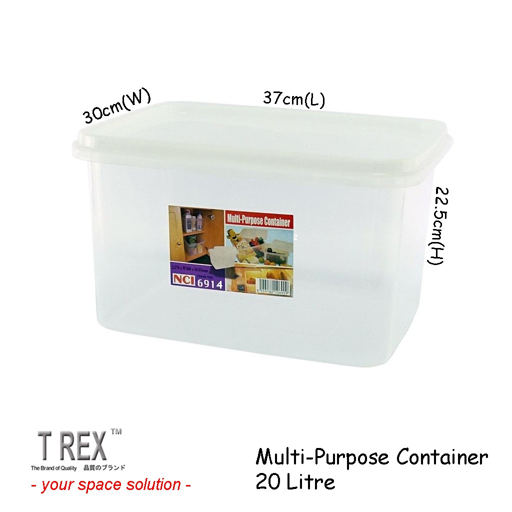 20 litre plastic storage boxes