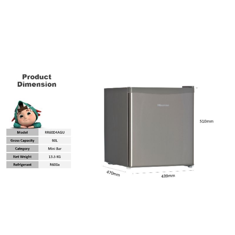hisense mini bar fridge Shopee Malaysia