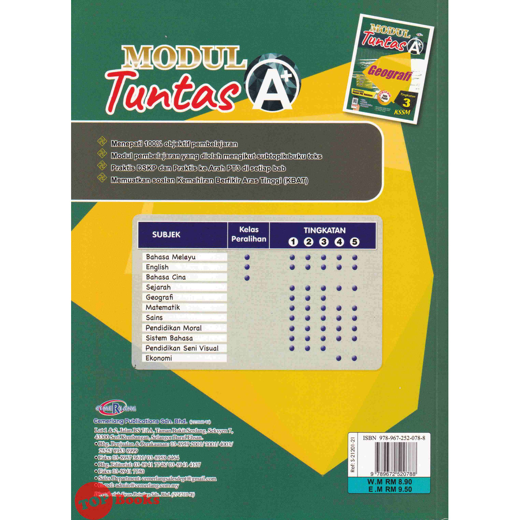 Buy [TOPBOOKS Cemerlang] Modul Tuntas A+ Geografi Tingkatan 3 KSSM