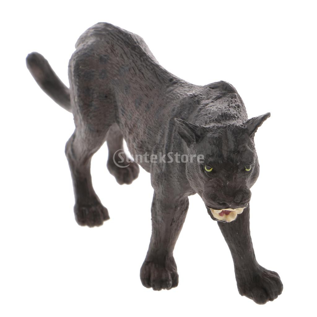 Realistic Black Panther Wildlife Animal Figurine Model Figure Kids Toy Gift