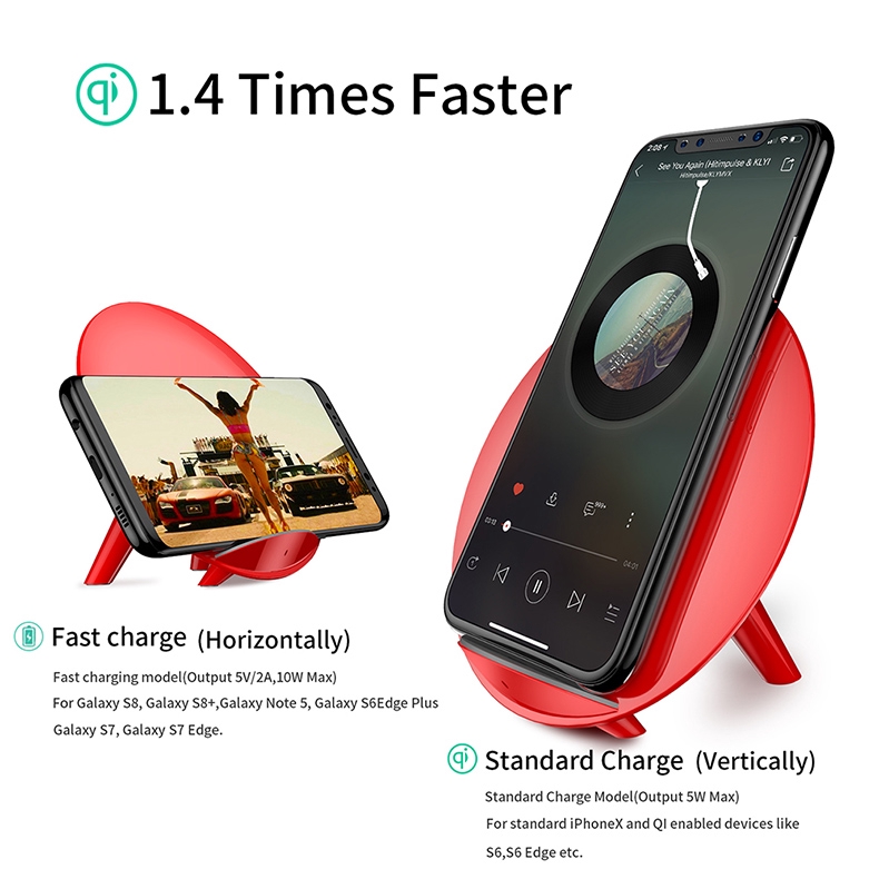 JOYROOM JR-K10 10W Qi Wireless Charger For iPhone 11 X 8 Plus Fast Wireless Charge Pad for Samsung Galaxy S8 Plus | Shopee Malaysia