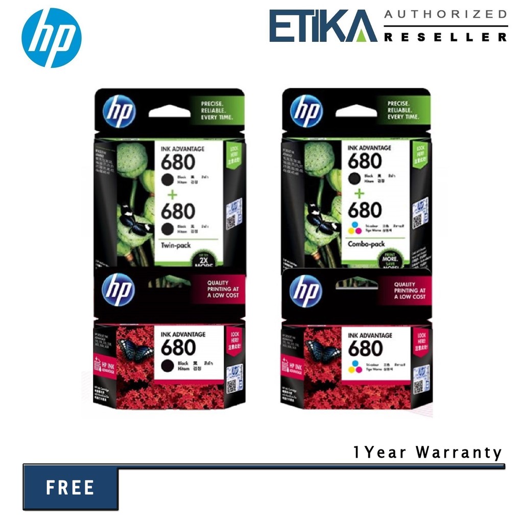 Original Hp 680 Single Twin Combo Pack Original Ink Advantage Cartridges Suitable For 2135 3635 4535 3835 4675 Shopee Malaysia