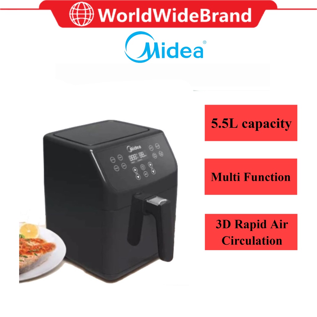 Midea Air Fryer 5.5L MAF55A/MAFD55A Shopee Malaysia