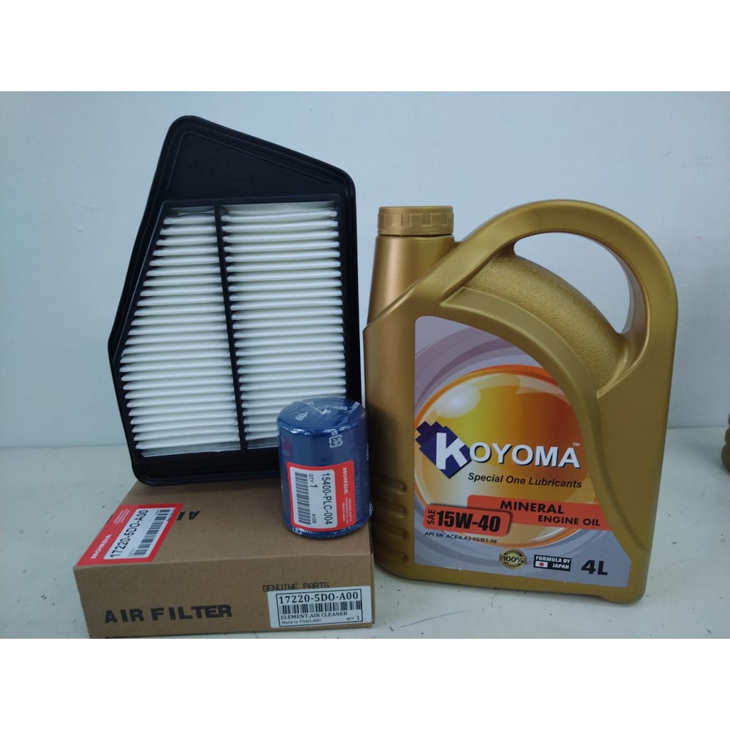 HONDA ACCORD T2A 2.0 AIR FILTER + OIL FILTER + KOYOMA 15W40 MINERAL