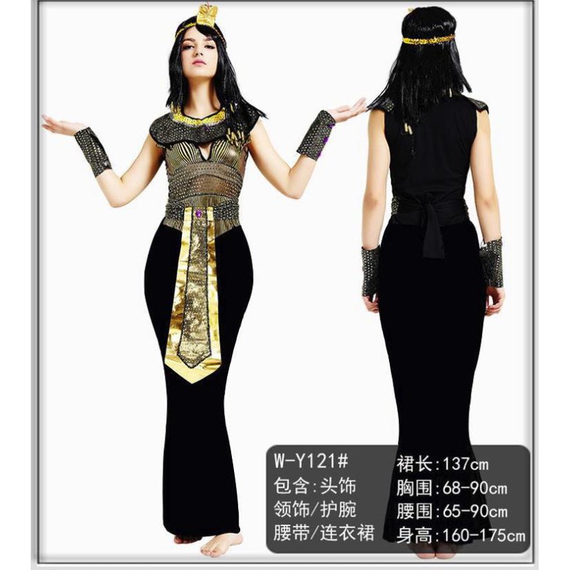 Costume Women Men Ancient Egyptian Clothes Adult Halloween Party Cosplay Egypt Queen Cleopatra Pharaoh Tutankhamun