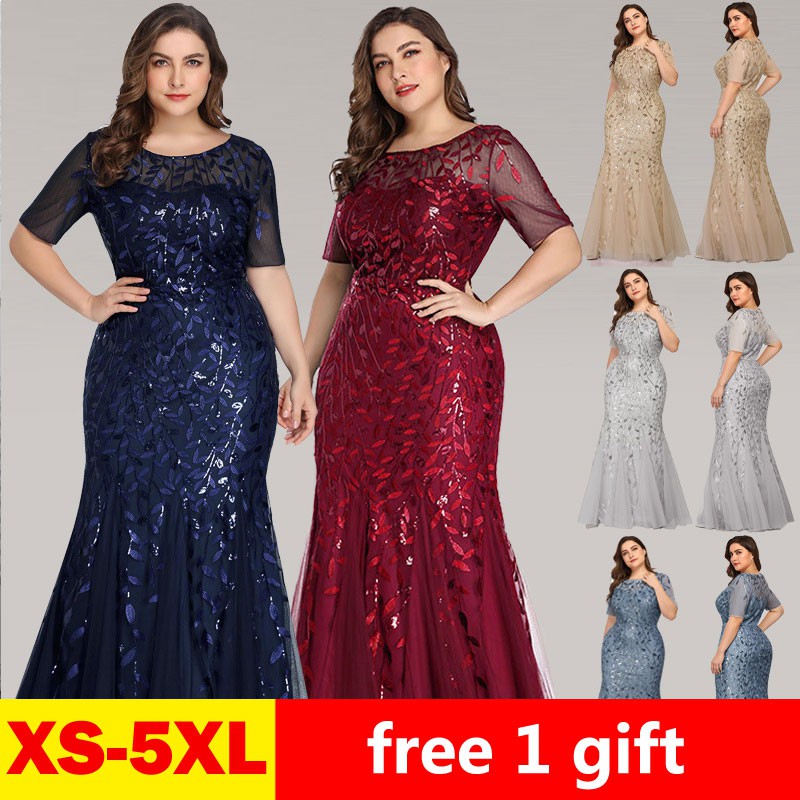 (PLUS SIZE)Dinner Party Wedding DRESS JUBAH DINNER MURAH ...