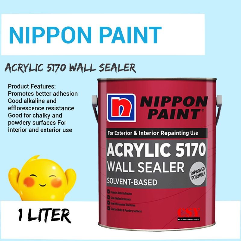 NIPPON PAINT Acrylic 5170 Wall Sealer 1 Liter Shopee Malaysia