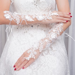 Lace Bride Marry Glove Wedding Dress Full Dress Parts Hook Finger