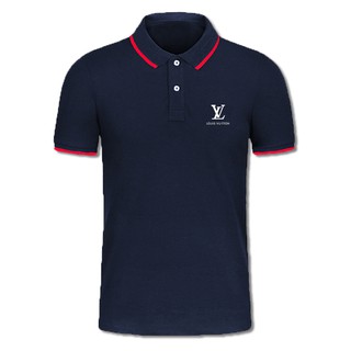 LOUIS VUITTON Monogram Men's T-shirts #L Top Round Neck Red
