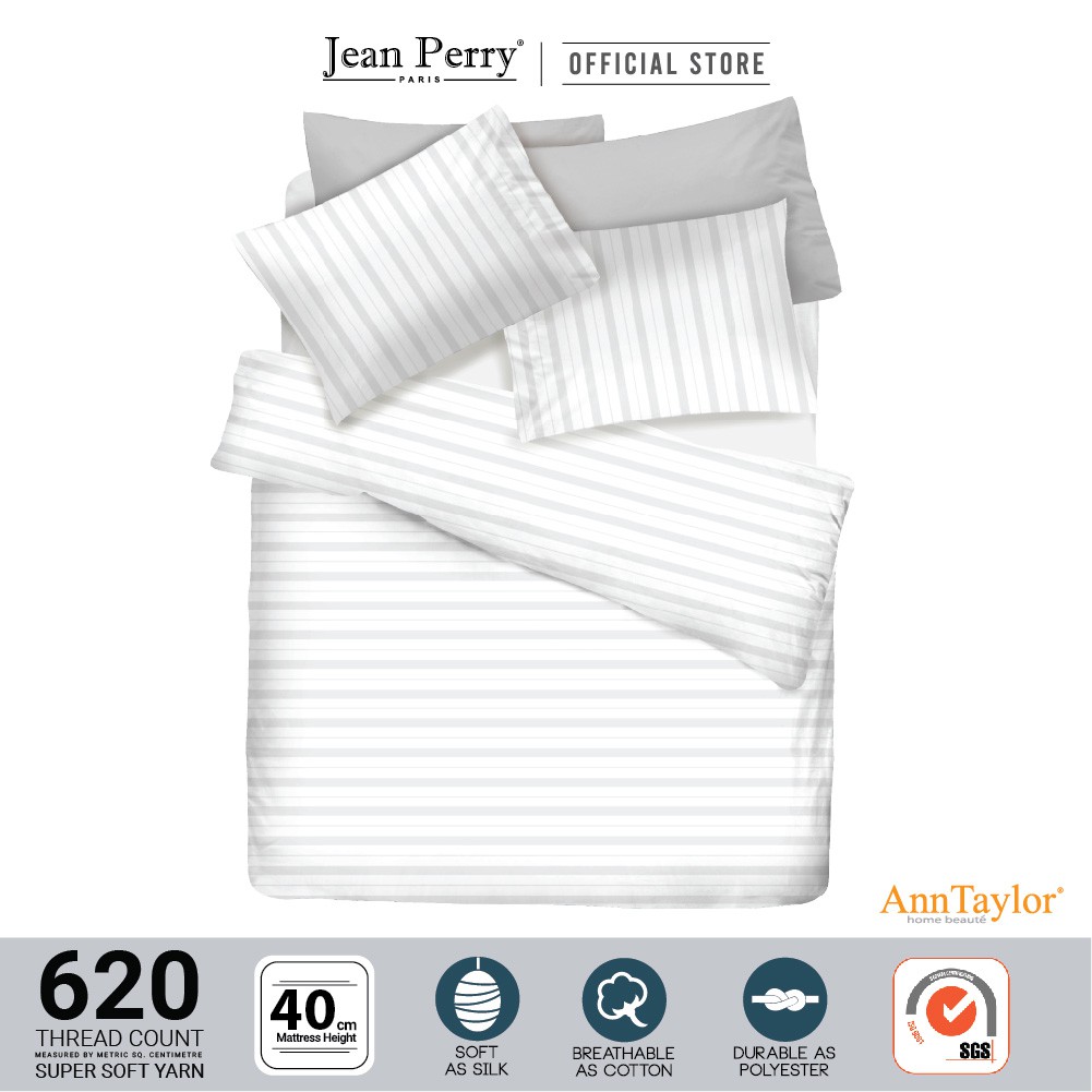 Ann Taylor Colour Inspiration Queen 4 In 1 Fitted Bedsheet Set 620 Threadcount 40cm Shopee Malaysia