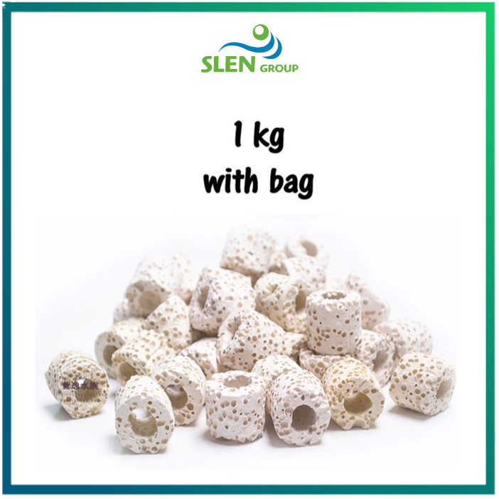 SLEN 1kg Bio Filter Media Nano Ceramic Ring Aquarium Fish Tank Porous