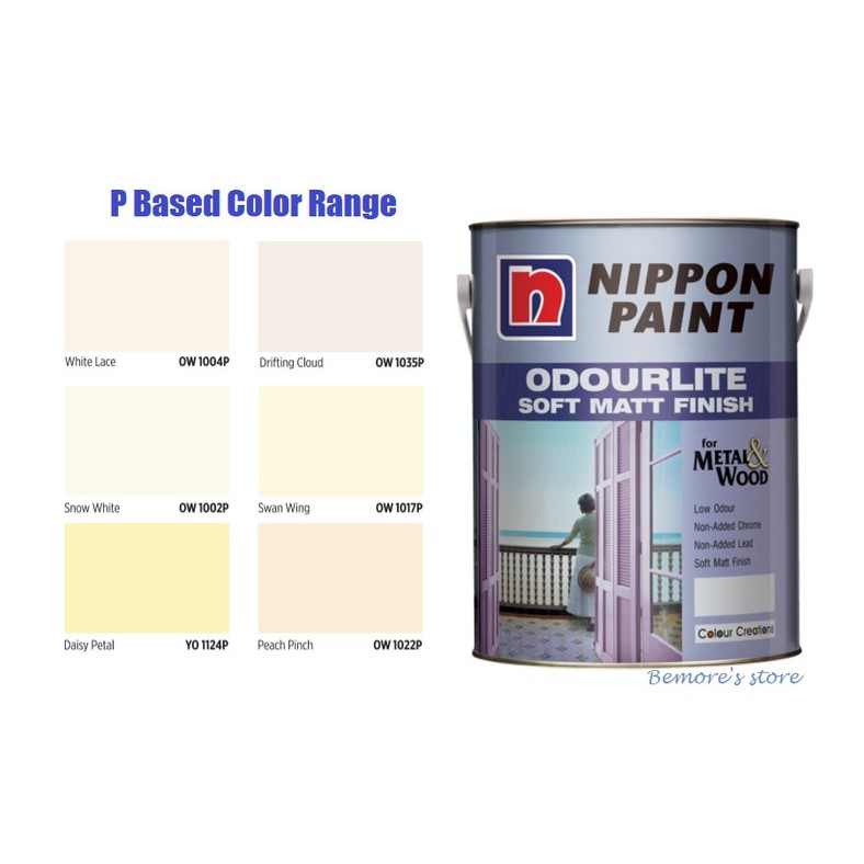 Nippon Paint, P Based Odourlite Soft Matt Finish, Interior and exterior