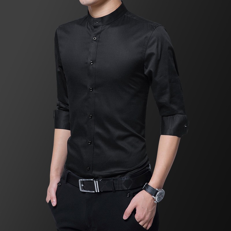 black long sleeve men outfit