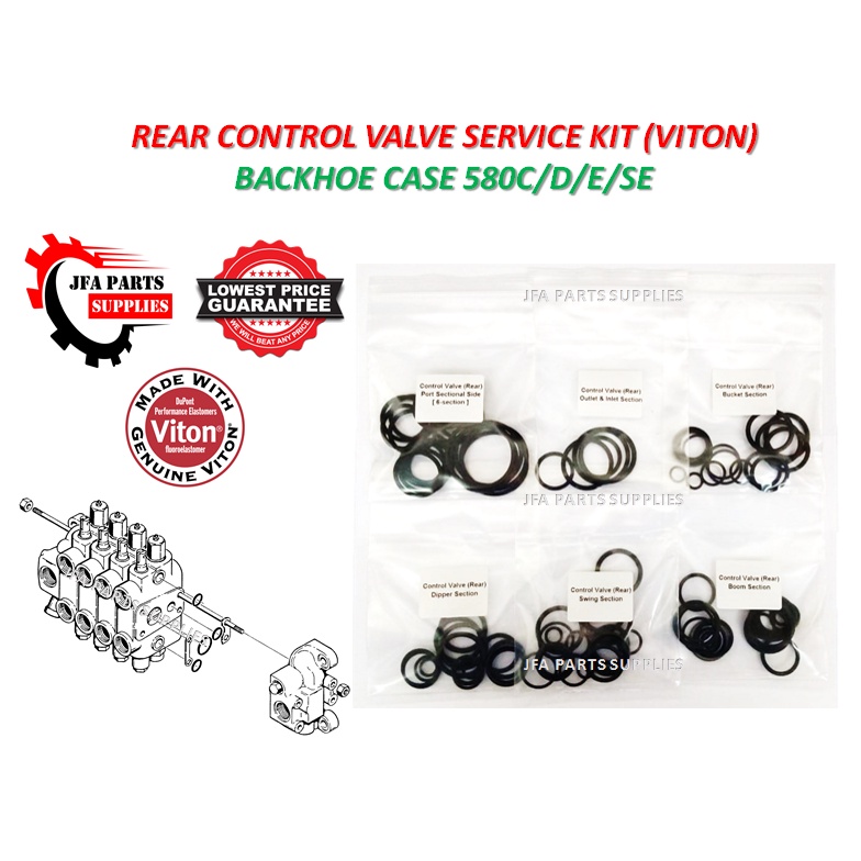 Backhoe CASE 580C/D/E Rear Control Valve Service Kit Shopee Malaysia