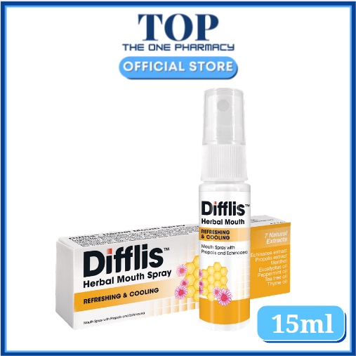 Difflis Herbal Mouth Spray 15 ml [Relieve sore throat, cough and mouth