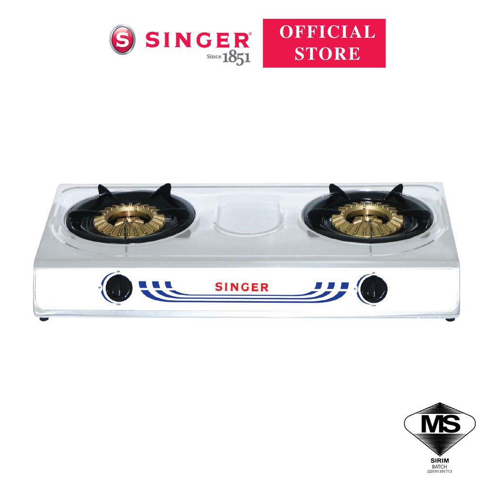 Singer 2Burner Stainless Gas Stove GS900SP Shopee Malaysia
