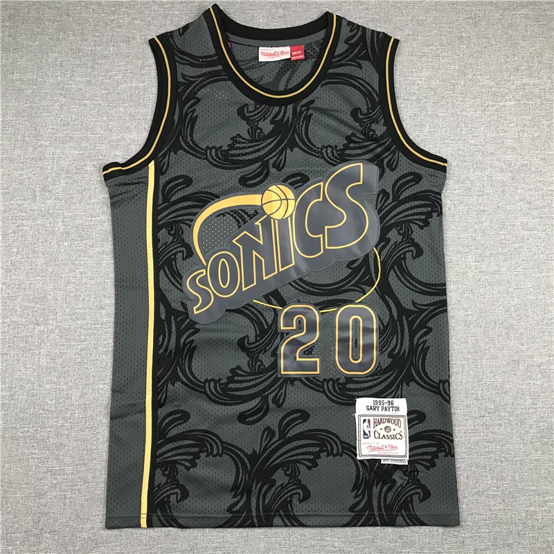 black seattle supersonics jersey