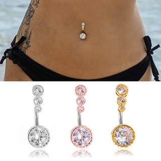 14G Crystal Tassel Navel Belly Button Ring With Waist Chain Body Piercing VvV